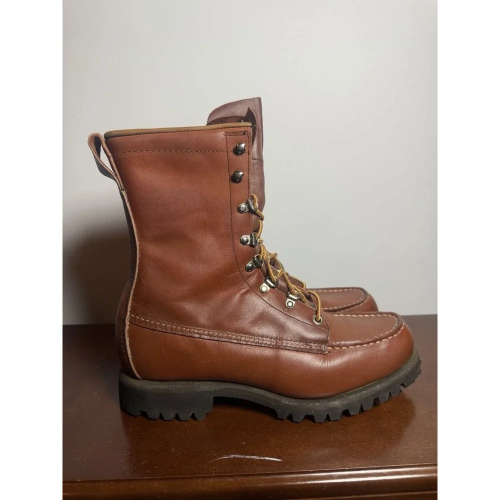 70s Vintage Red Wing Irish Setter Moc Toe Made In America Dated 02/76 Size 9